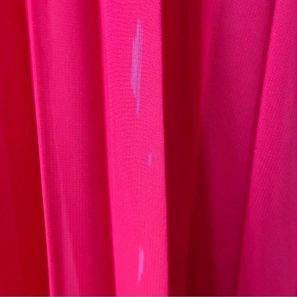 SOLD - Pleated OMBRE HALTER MAXI DRESS - PINK RED - Picture 9 of 9
